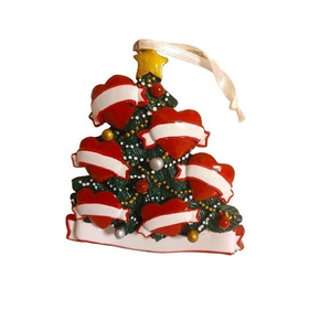 Personalizable Ceramic Christmas Ornaments Heart-shaped 6 Hearts And A Banner...